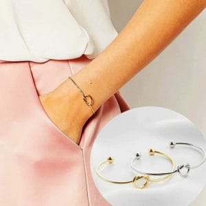 Yeni Moda Kad n Erkek Severler Charm Bilezik G l Alt n G m Ala m Q90 1