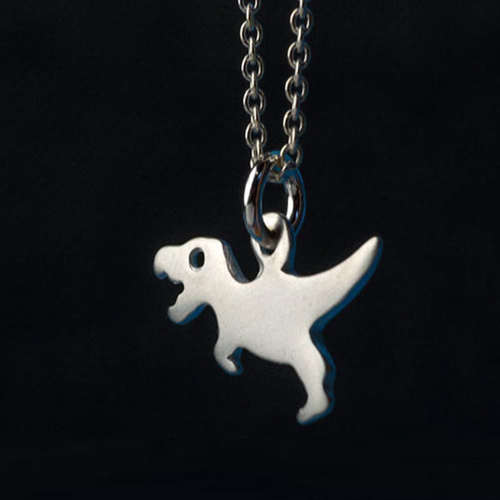 Dinozor Figürlü Minimal Gümüş Kolye Dinozor Figürlü Minimal Gümüş Kolye