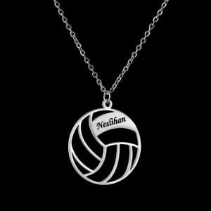 925 Ayar Gümüş Voleybol Topu Kolye