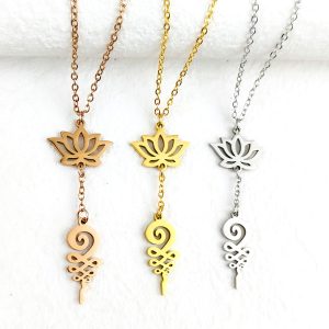 Lotus Kolye Altın, Gümüş, Rose